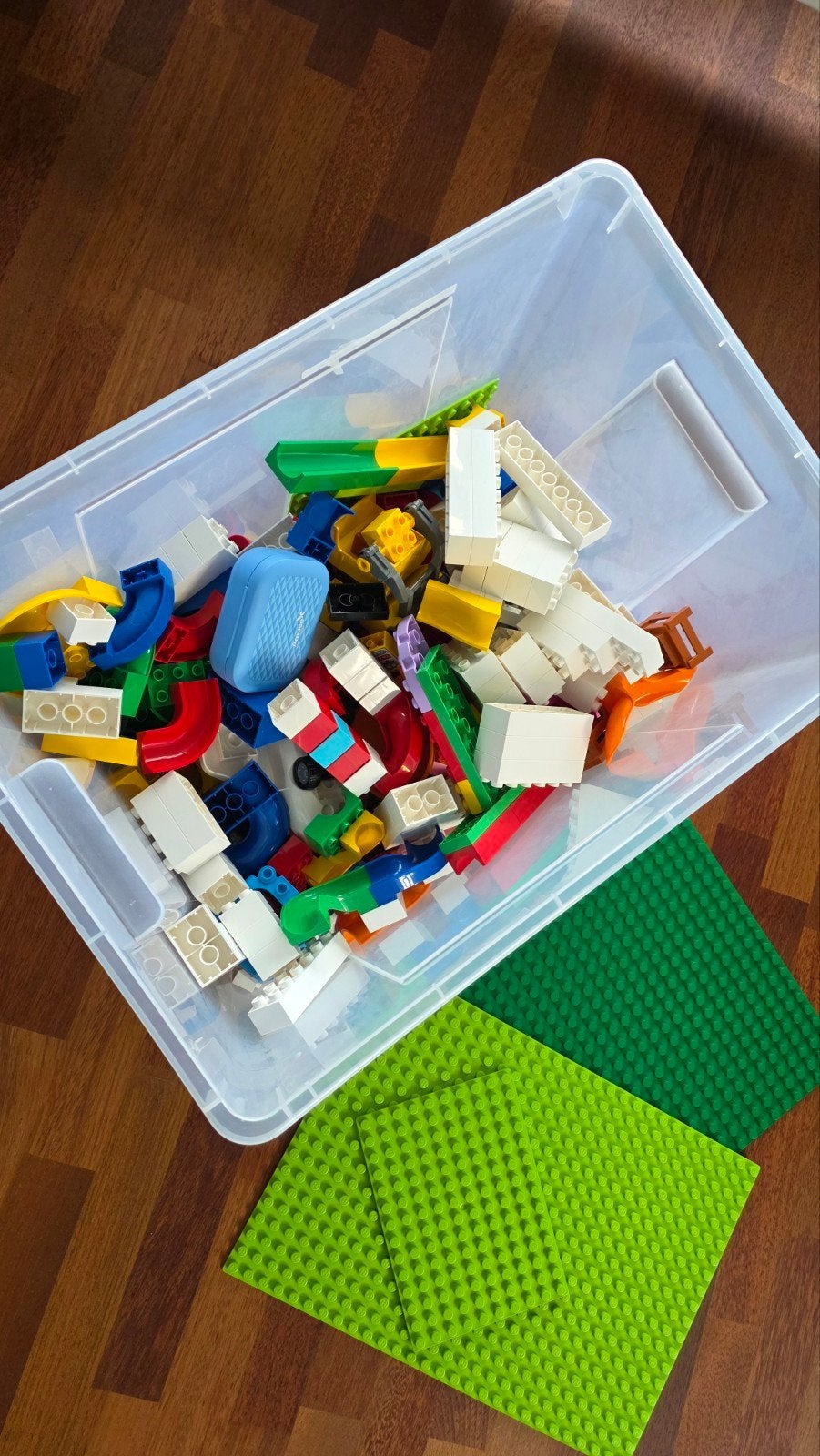 Grote doos met diverse Duplo en knikkerbaan, Ophalen, Gebruikt, Duplo, Losse stenen