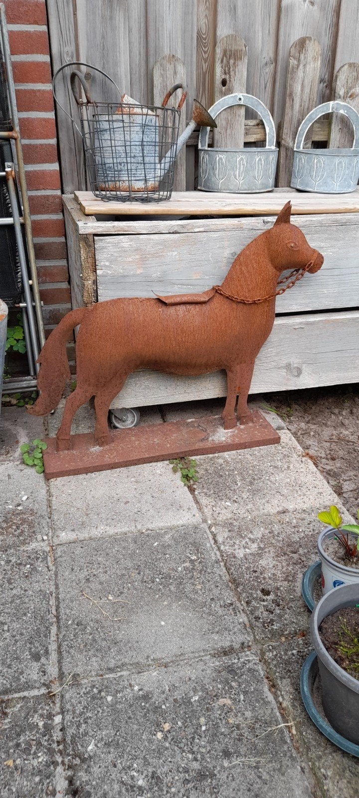 Metalen paard, Tuin en Terras, Ophalen, Metaal