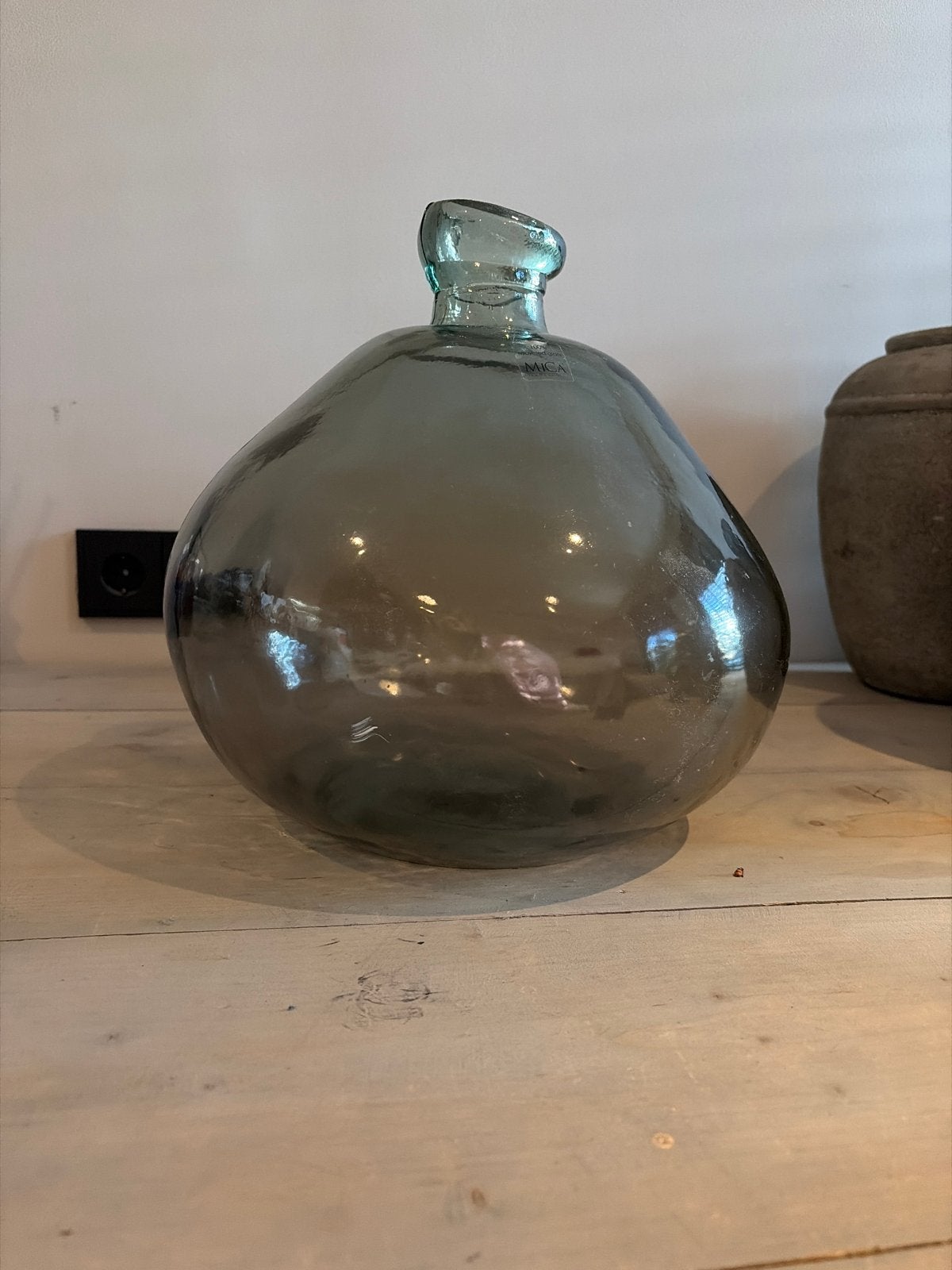 Decoratieve glazen vaas/fles - Mica Decorations, Ophalen, 35 cm