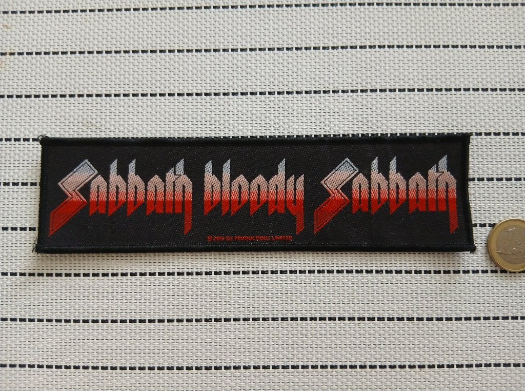 BLACK SABBATH ZEER MOOIE 2013 STRIP PATCH 48 5x20 CM OZZY, Ophalen of Verzenden, Nieuw, Kleding