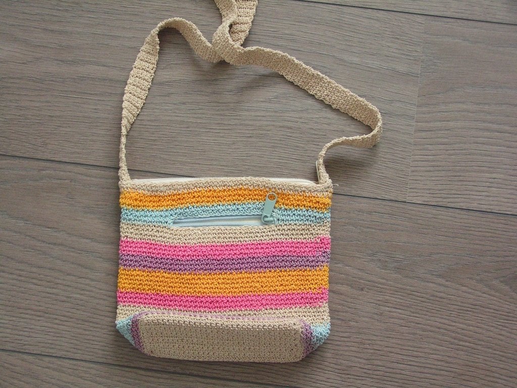 tas met strepen, Ophalen of Verzenden, Zo goed als nieuw, Overige kleuren, Schoudertasje
