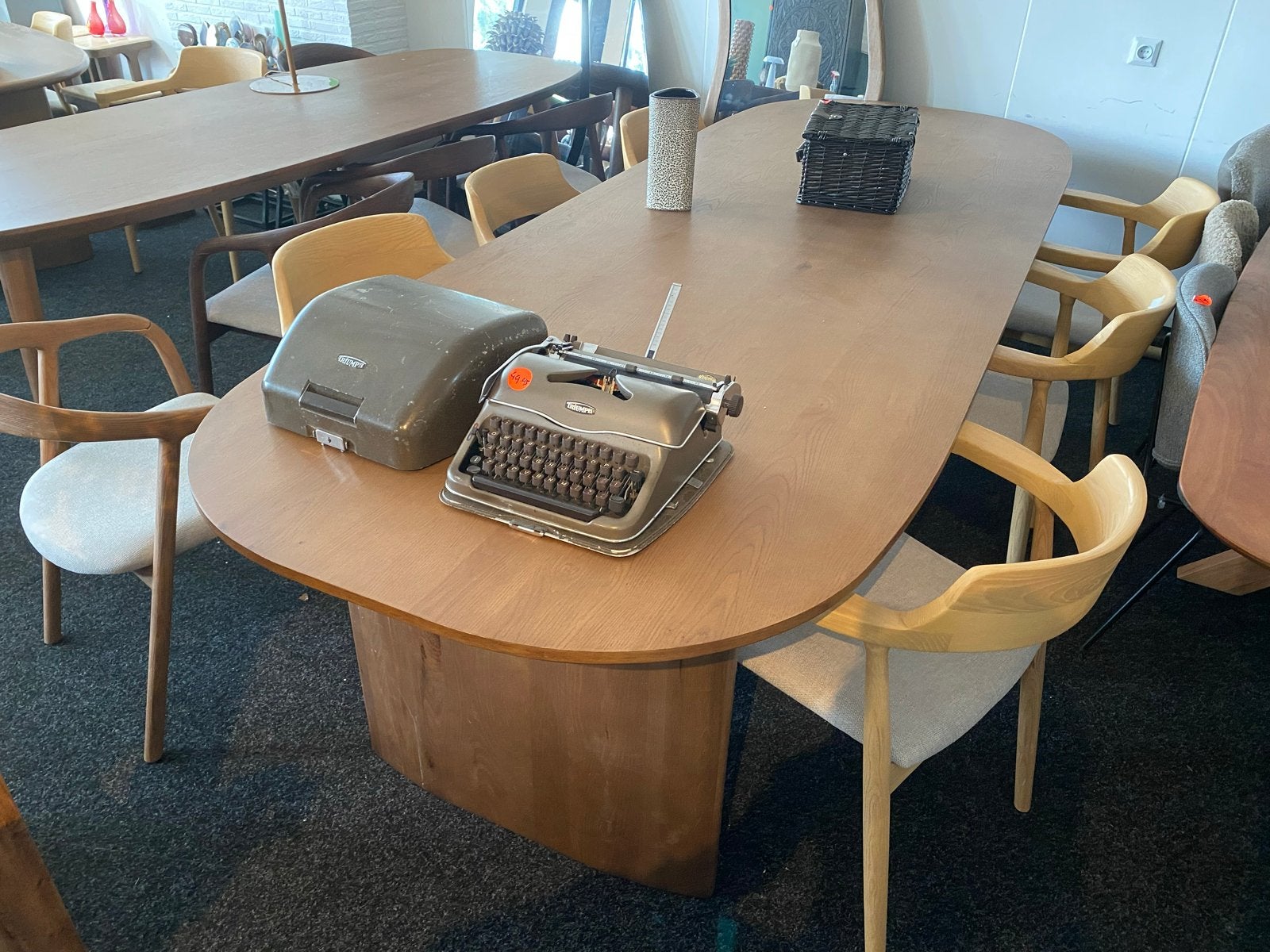 Tafel Dex licht bruin Deens ovaal 250x100 nieuw, Ophalen, 100 tot 150 cm, Ovaal, Nieuw