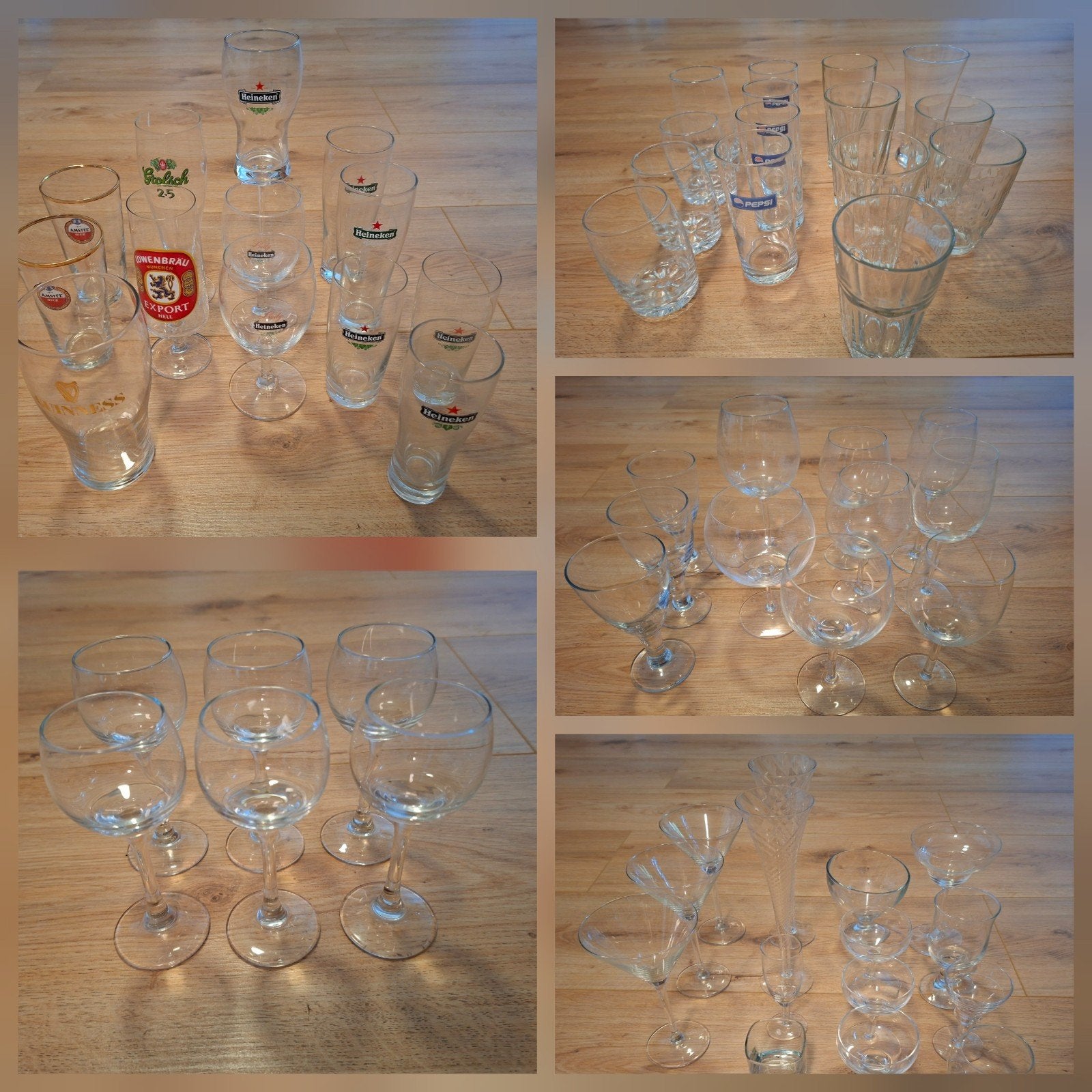 Diverse glazen. Bier/Wijn/Longdrink/Borrel/Cocktail etc.., Verzamelen, Ophalen, Zo goed als nieuw, Overige typen