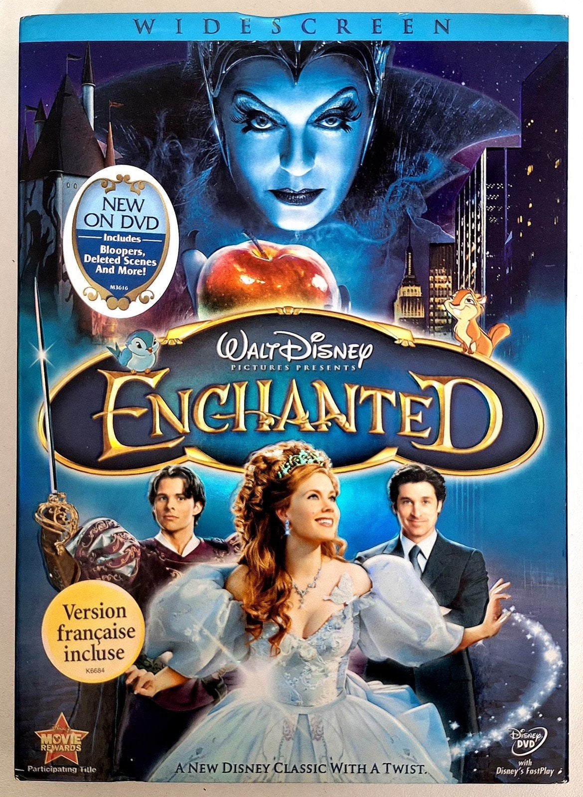 DVD  DISNEY - Enchanted (niet NL ondertiteld), Alle leeftijden, Ophalen of Verzenden, Gebruikt