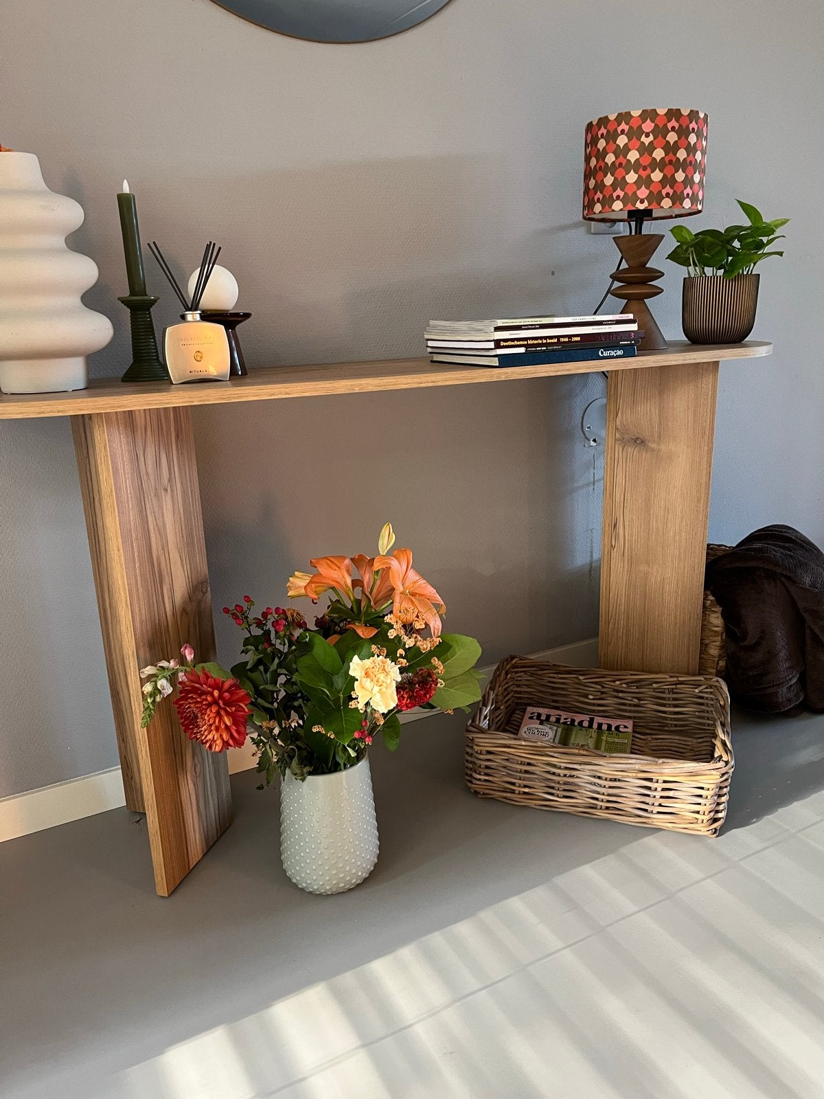 Rieten Lectuurbak - Handig en Decoratief, Lectuurbak, Ophalen of Verzenden, Gebruikt, Natuurlijk materiaal