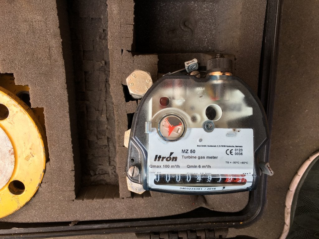 Itron turbine gasmeter MZ50, Ophalen, Gebruikt, Inhoud