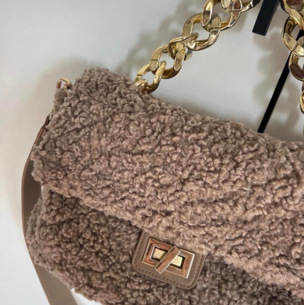 Teddy tas met afneembare riem, Ophalen of Verzenden, Zo goed als nieuw, Roze, Handtas