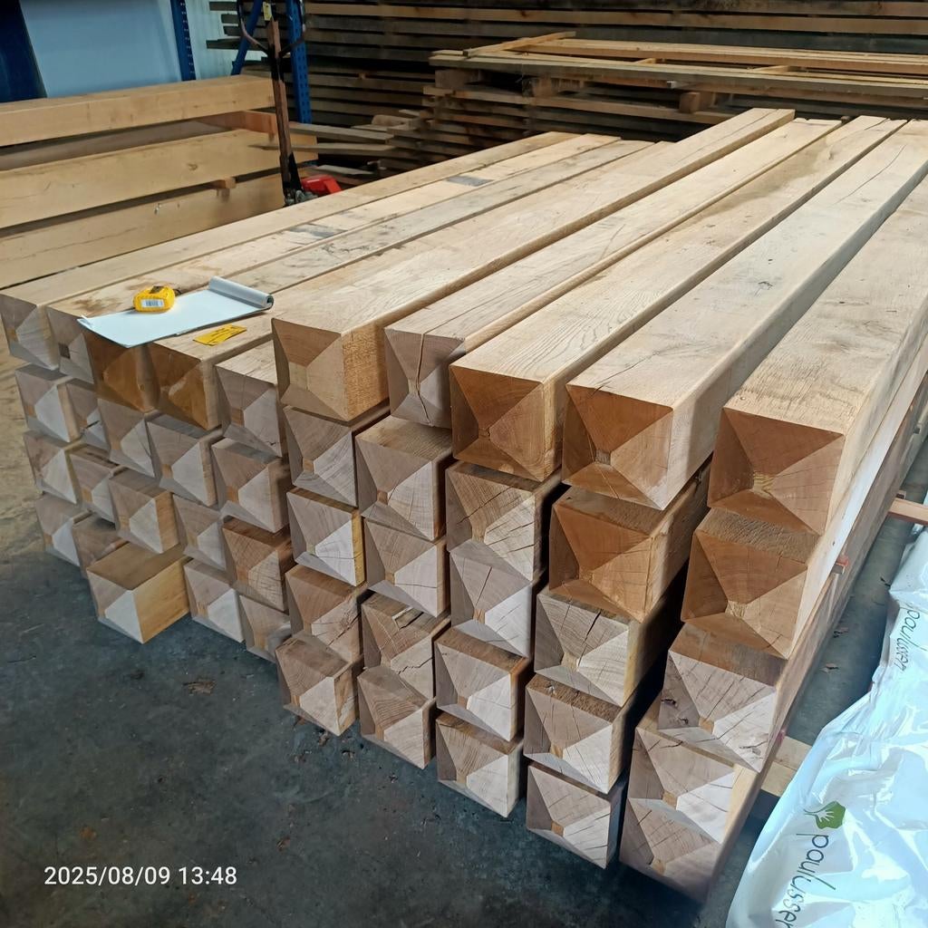Geschaafde palen met diamantkop - Diverse afmetingen, Ophalen, Minder dan 180 cm, Palen