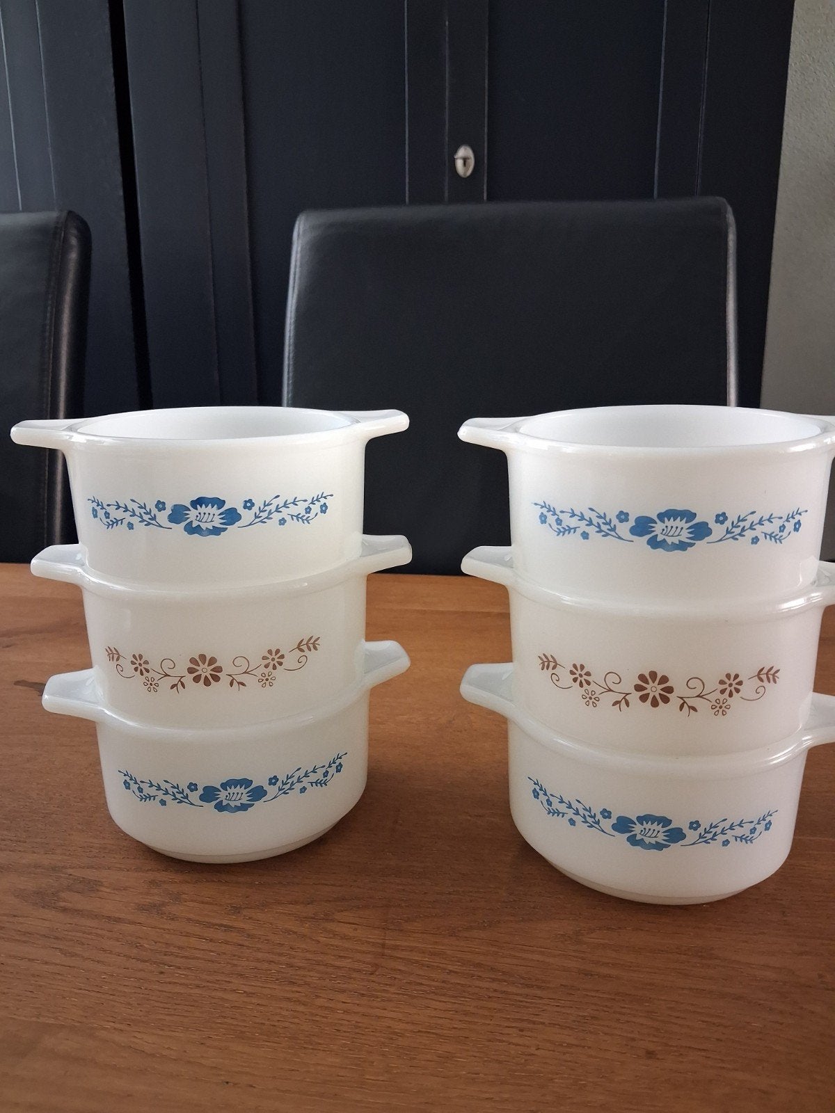 DYNAWARE (Pyr-O-Rey/Termocrisa) 6 soepkommen - melkglas, Verzamelen, Ophalen of Verzenden, Huis en Inrichting