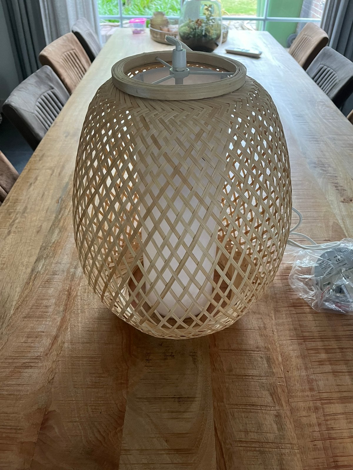 Hanglamp Paco Home, Ophalen of Verzenden, Nieuw, Hout, E27 (groot)