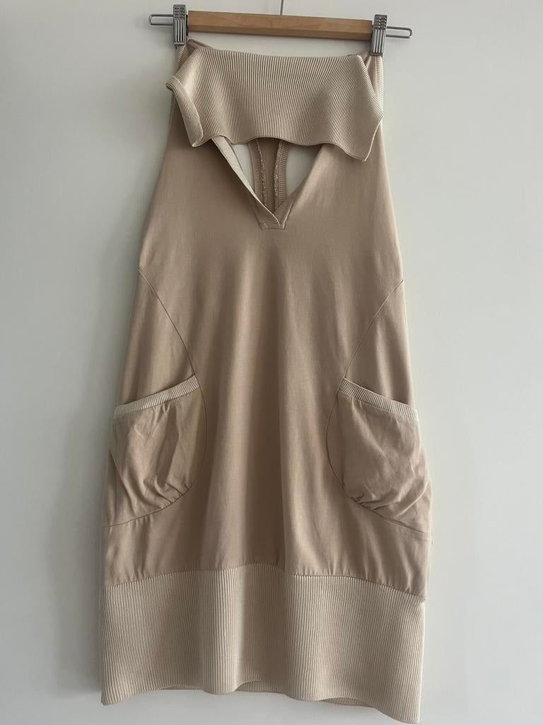 Beige zomerjurk van Guess by Marciano, Beige, Ophalen of Verzenden, Zo goed als nieuw, Korte mouw