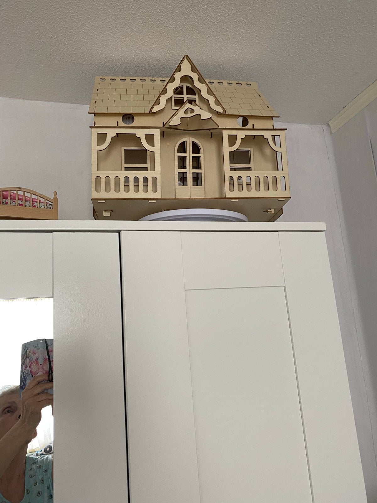 Houten Poppenhuis met Meubeltjes, Ophalen, Nieuw, Poppenhuis