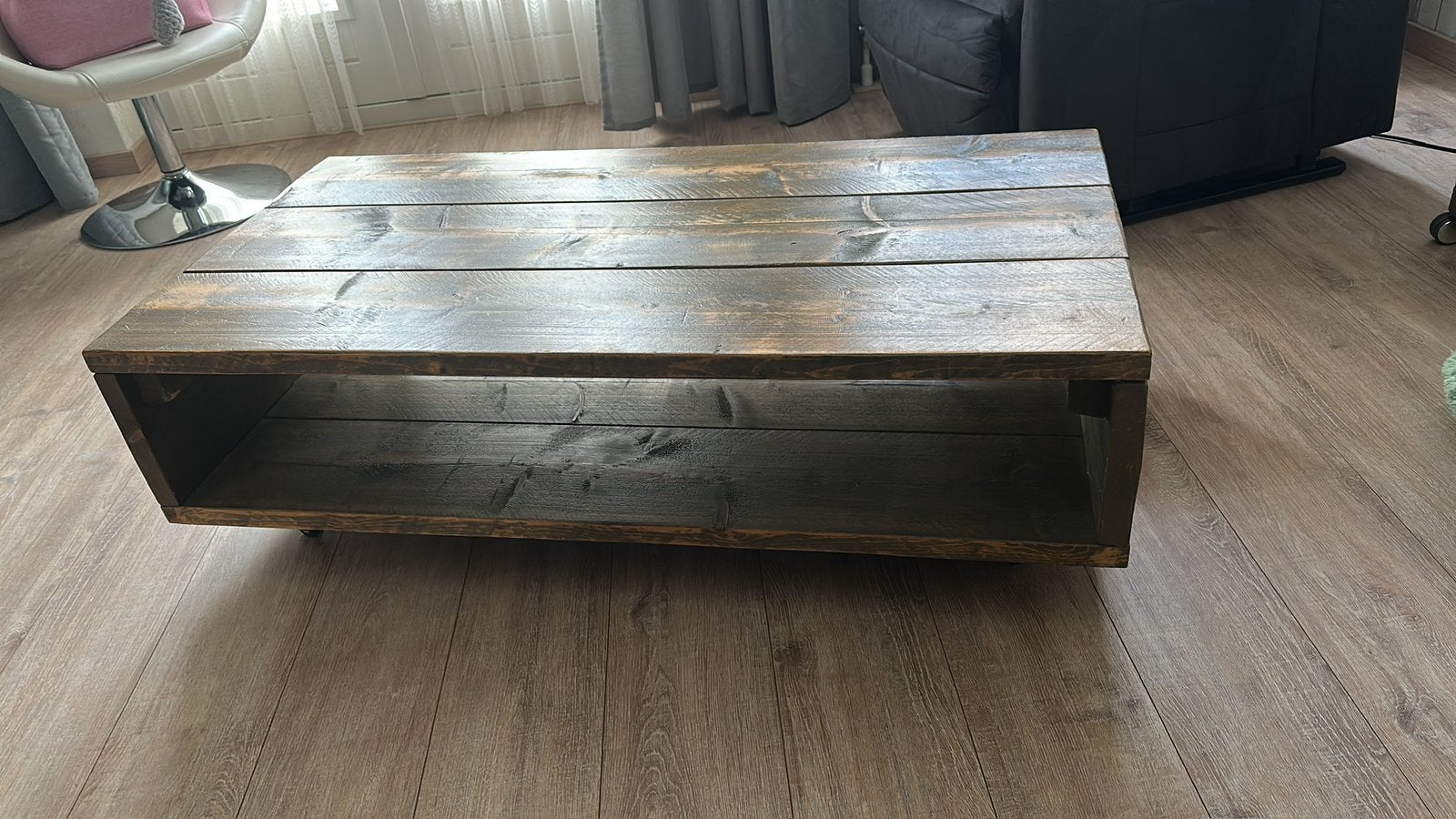 Steigerhouten salontafel en bar/bureau, Huis en Inrichting, Ophalen