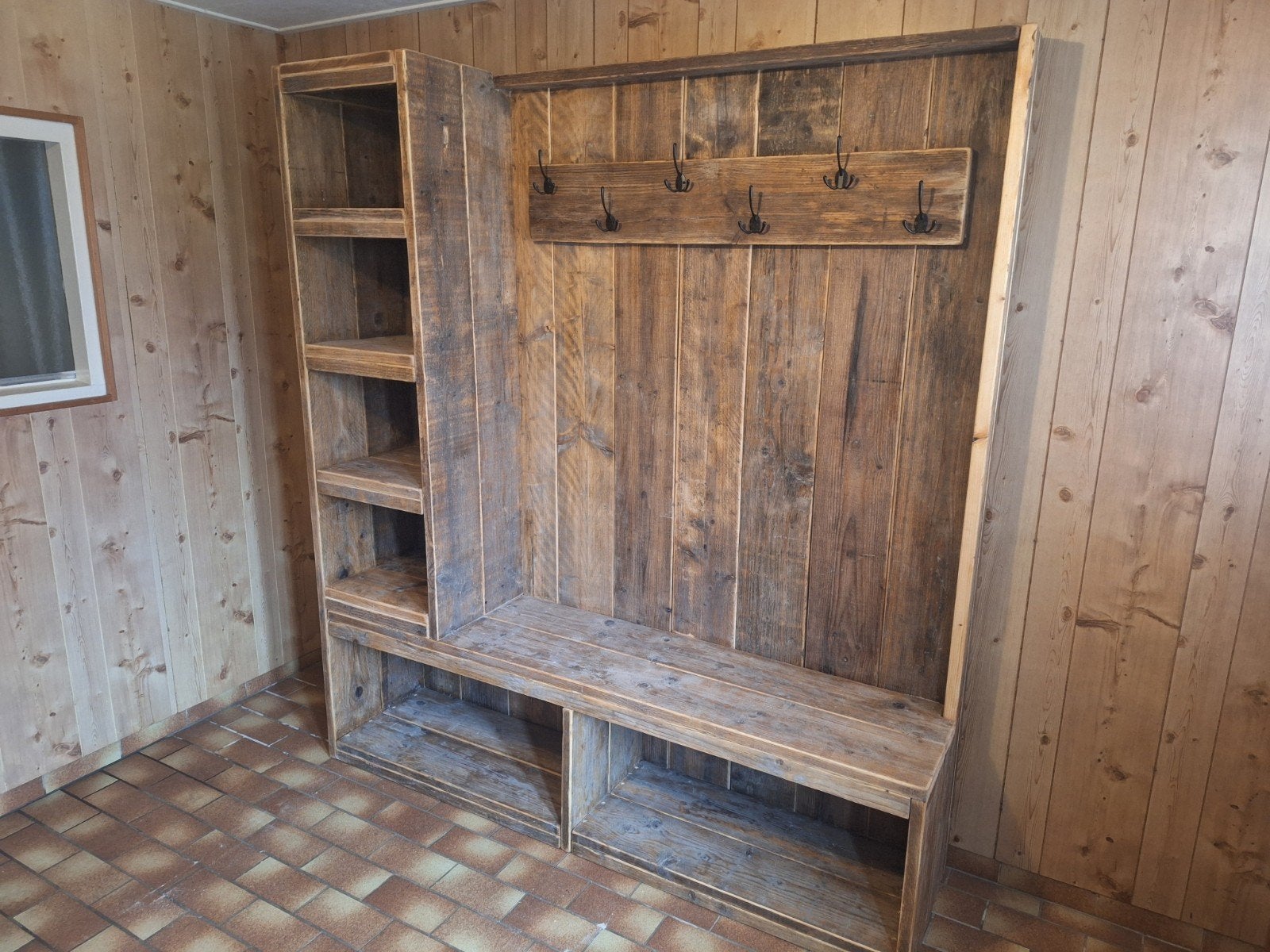 Steigerhouten kapstok gebruikt steigerhout douglas, Ophalen of Verzenden
