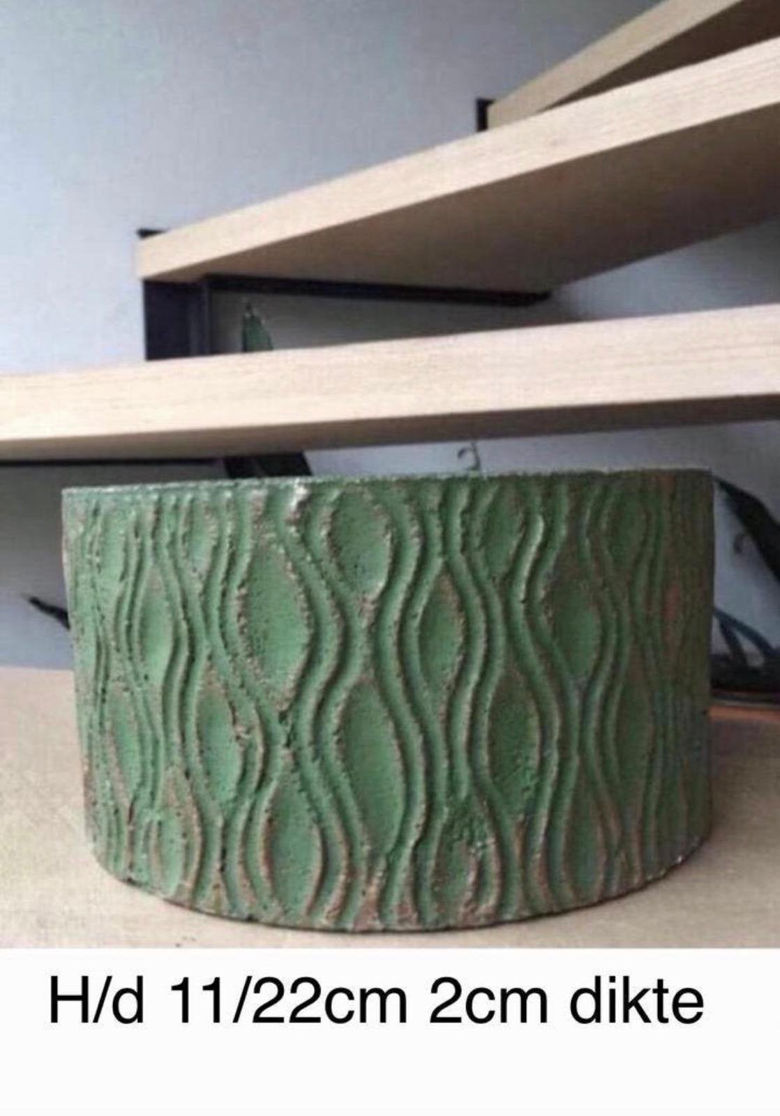 Grote zware stenen bonsai bloempot waxinelichtjes pot, Rond, Ophalen of Verzenden, Zo goed als nieuw, Balkon