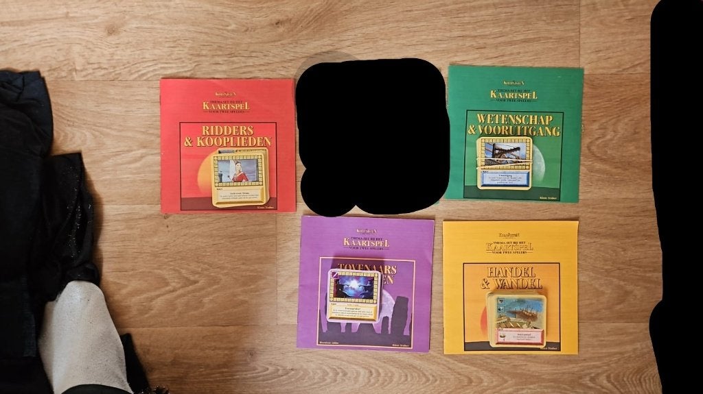 4 kaartspellen Kolonisten van Catan actieprijs korting, Een of twee spelers, Ophalen of Verzenden, Zo goed als nieuw, 999 Games