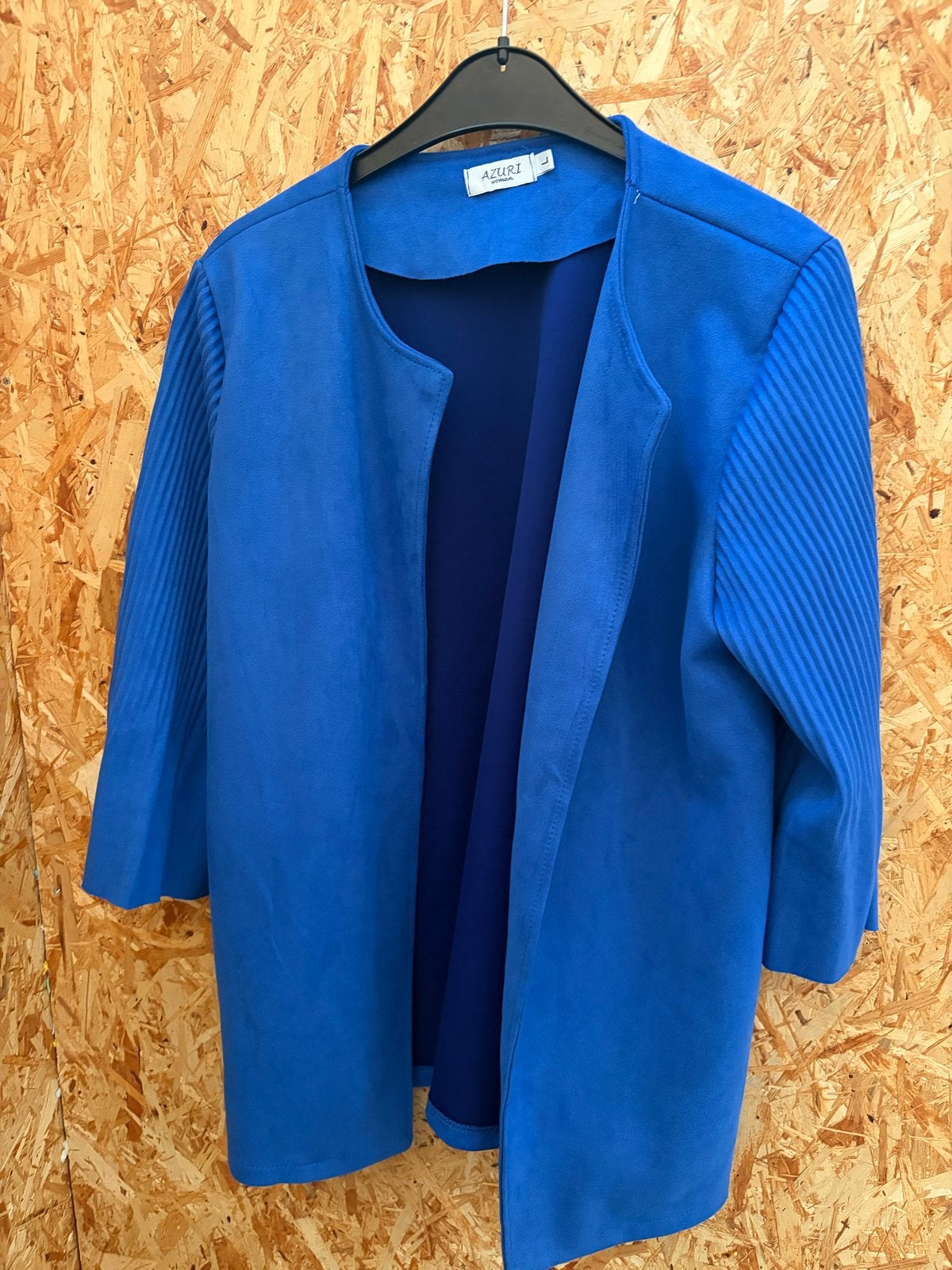 Azuri Blauw Jasje Maat L, Blauw, Maat 42/44 (L), Ophalen of Verzenden, Zo goed als nieuw