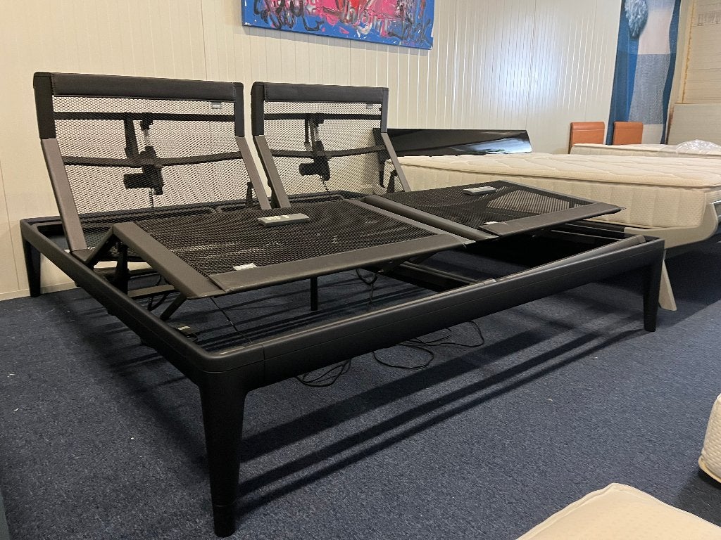 Elektrische Auping Essential (180x200cm)., Huis en Inrichting, Slaapkamer | Bedden, Ophalen, Verstelbaar, Blauw, Auping Essential
