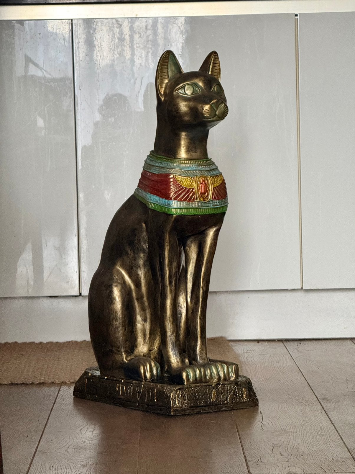 Grote Egyptische kat 75cm (Bastet) beeld, Loods5, brons look, Ophalen, Zo goed als nieuw, Dier