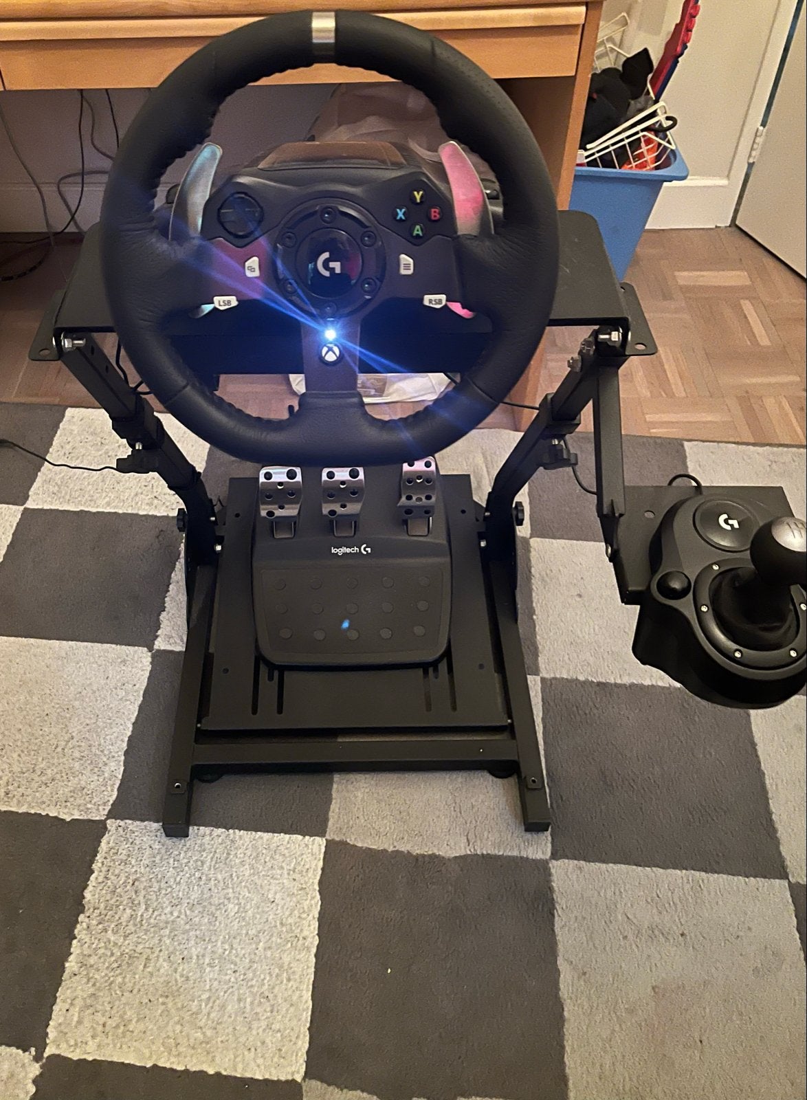 Logitech G920 Driving Force Racing Wheel + Shifter, Ophalen, Zo goed als nieuw, Stuurtje of Sportattribuut, Xbox One