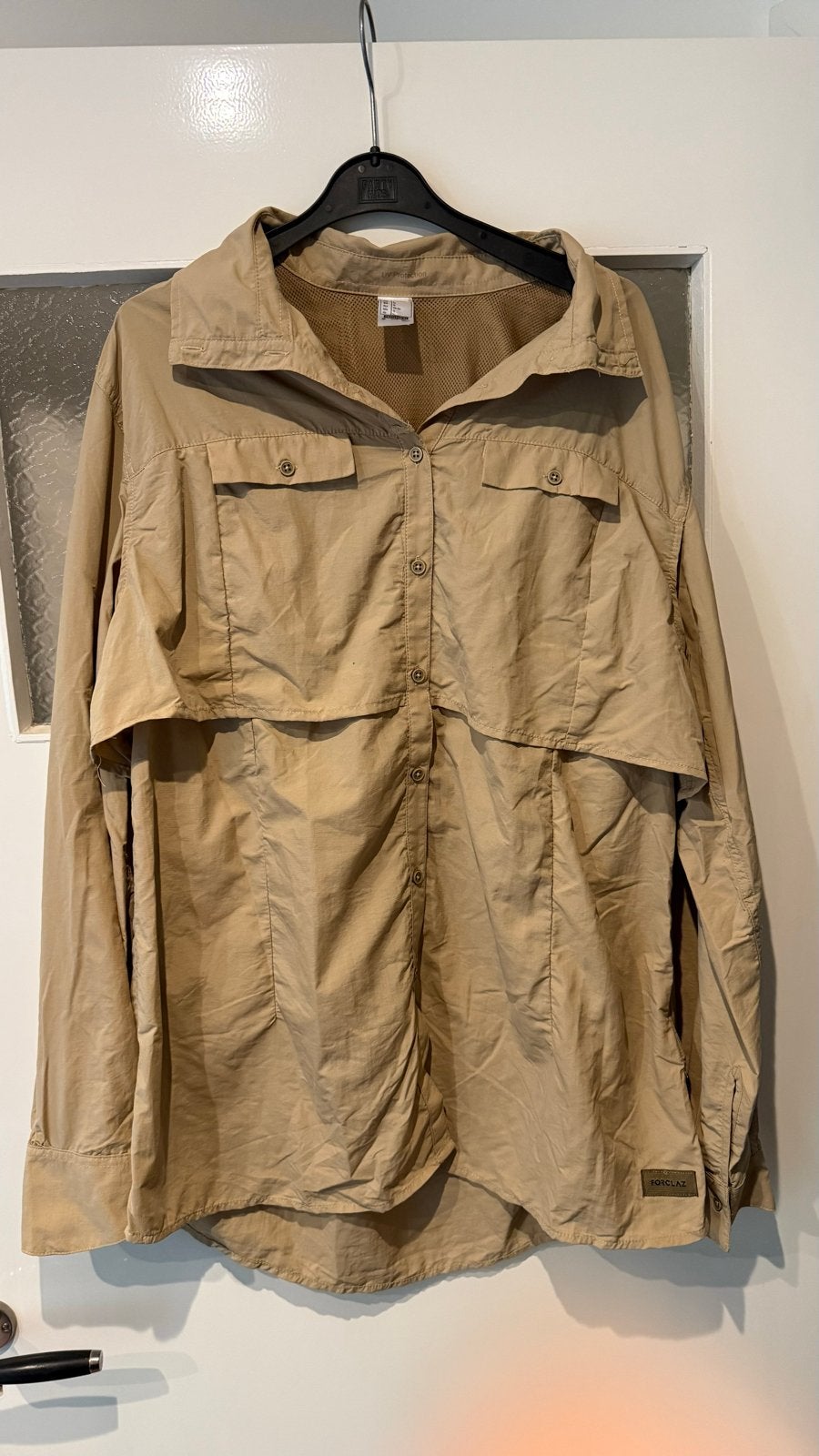 Decathlon UV Protection Blouse - Maat L, Beige, Maat 42/44 (L), Ophalen of Verzenden, Zo goed als nieuw