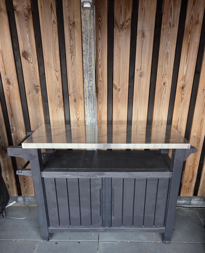 Keter Unity XL barbecue tafel/buitenkeuken. z.g.a.n, Tuin en Terras, Ophalen, Gas