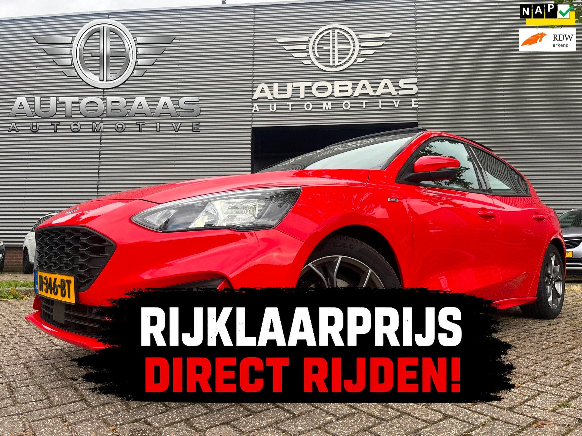 Ford Focus 1.0 Hybrid ST Line NLAUTO+1EIG+PANORAMADAK+LED+NA, Auto's, Ford, 125 pk, Gebruikt, Origineel Nederlands, Bedrijf