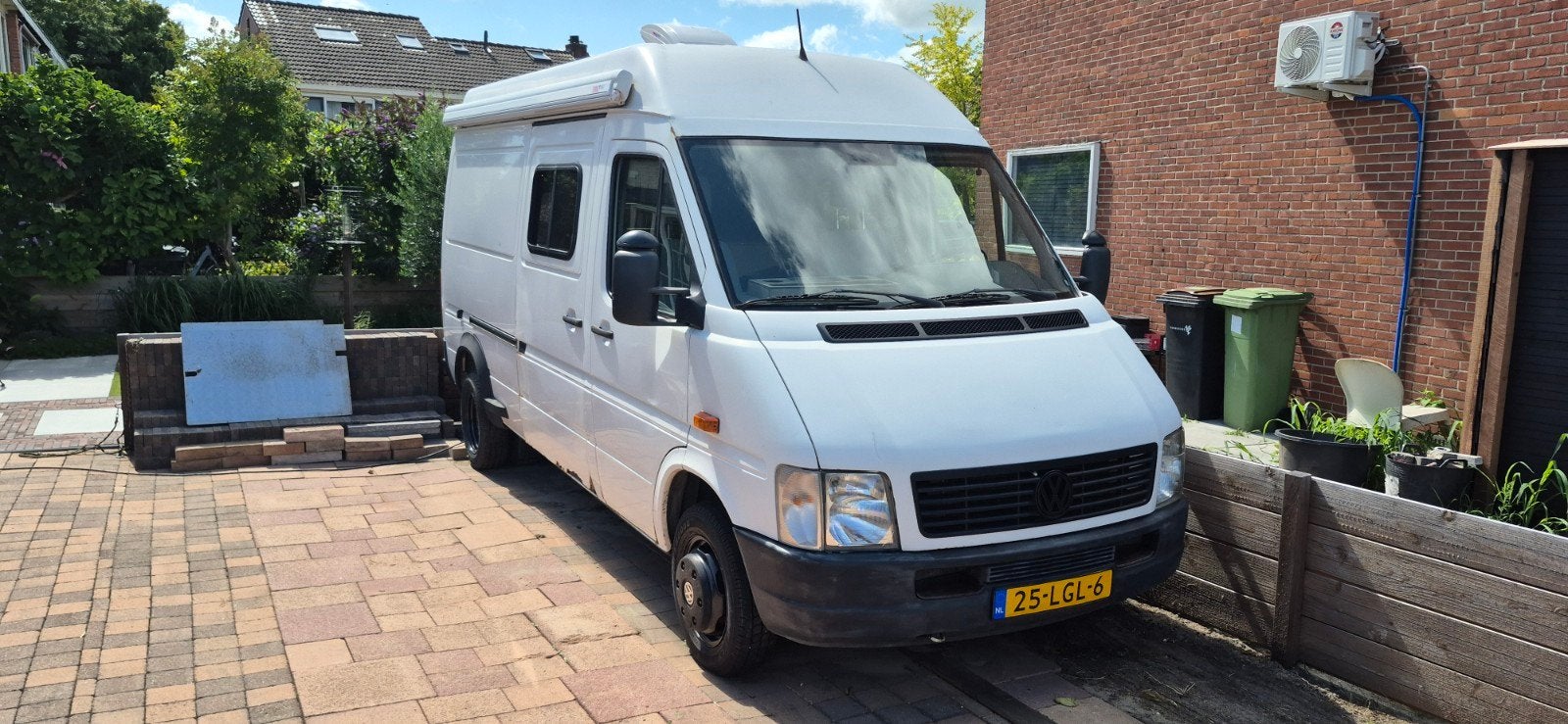 Camper VWLT46 B-rijbewijs, Caravans en Kamperen, Chemisch toilet, Buscamper of Camperbus, Volkswagen, Tot en met 2