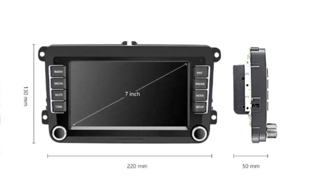 Navigatiesysteem 7 inch voor VW, Skoda, Seat (2dehands), Ophalen of Verzenden, Gebruikt