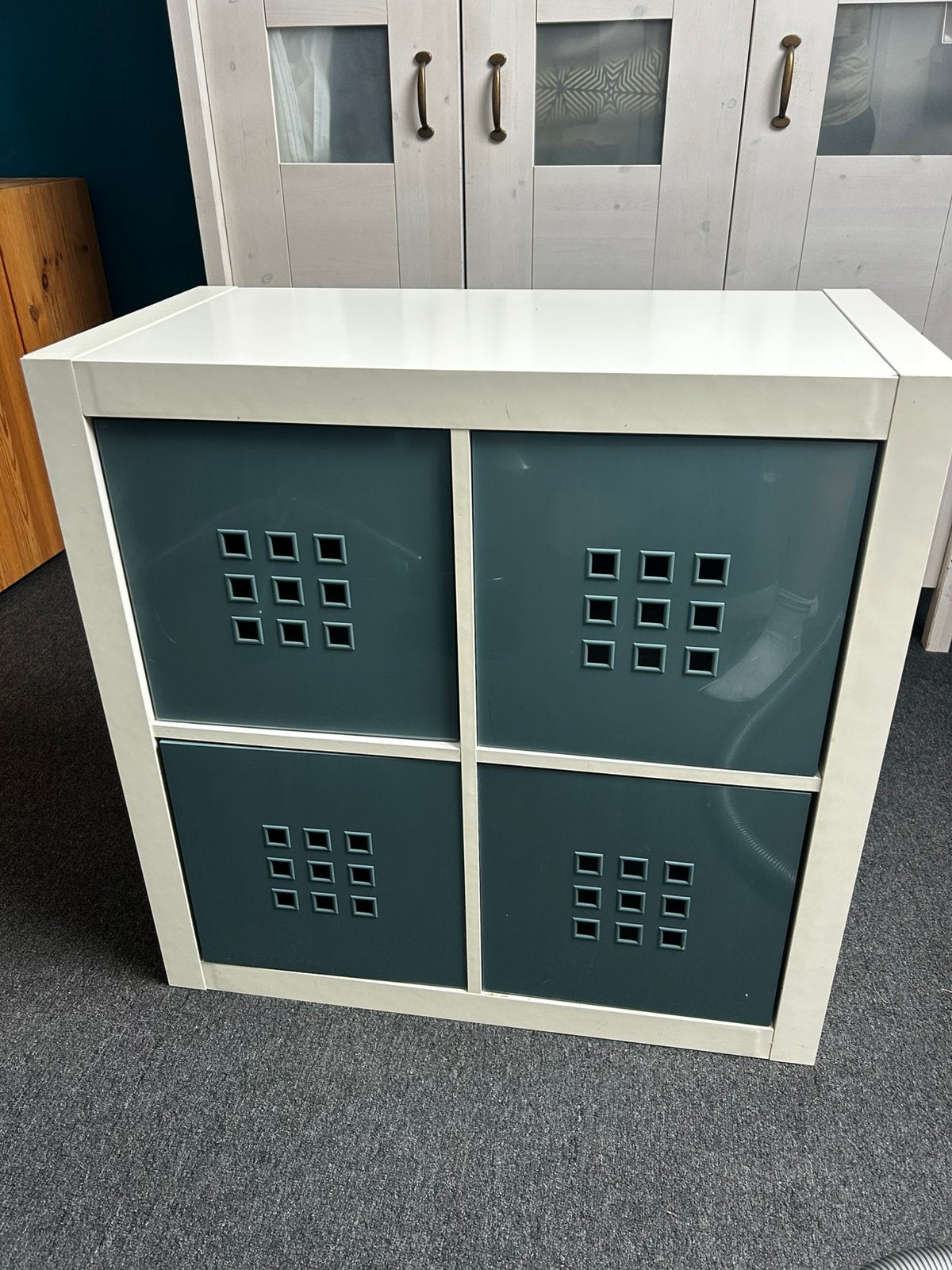 Ikea Kallax kast 4 vakken met bakken, Ophalen, Gebruikt