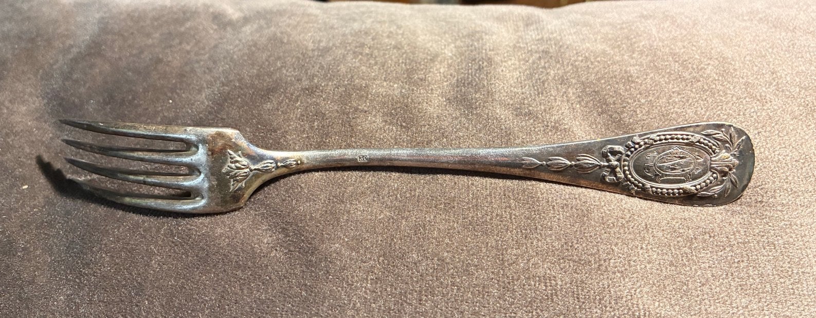 Antieke Verzilverde Vork - Régence/Louis XV Stijl, Ophalen of Verzenden
