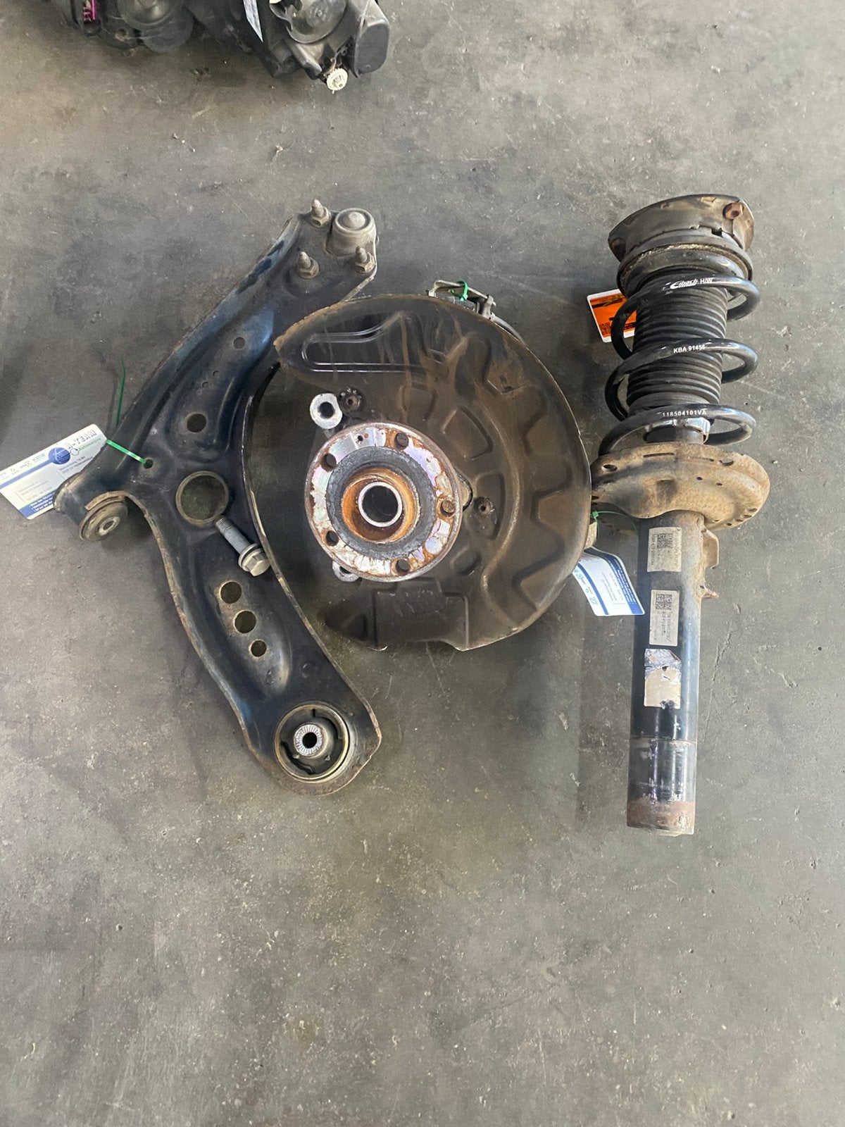 Wielophanging links VW golf 7 Draagarm  schokbreker fusee, Ophalen of Verzenden, Gebruikt, Volkswagen