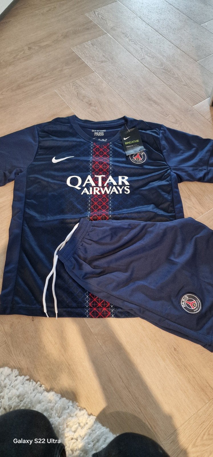 voetbalkleding tenue paris saint Germain Dembele, Blauw, Nike, Nieuw, Overige maten