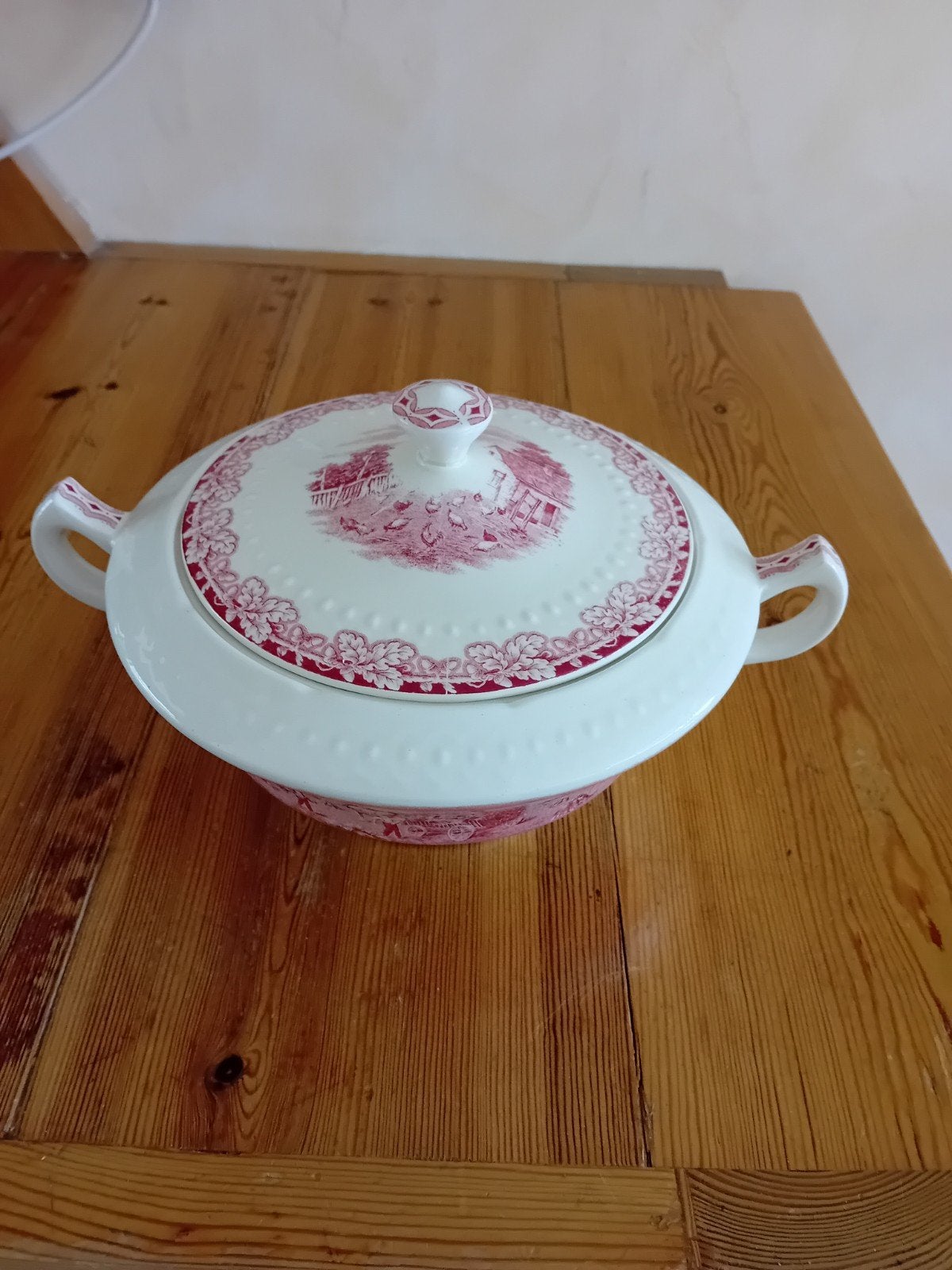 Antieke soepterrine Societe Ceramique Maastricht Boerenhoeve, Antiek en Kunst, Ophalen of Verzenden