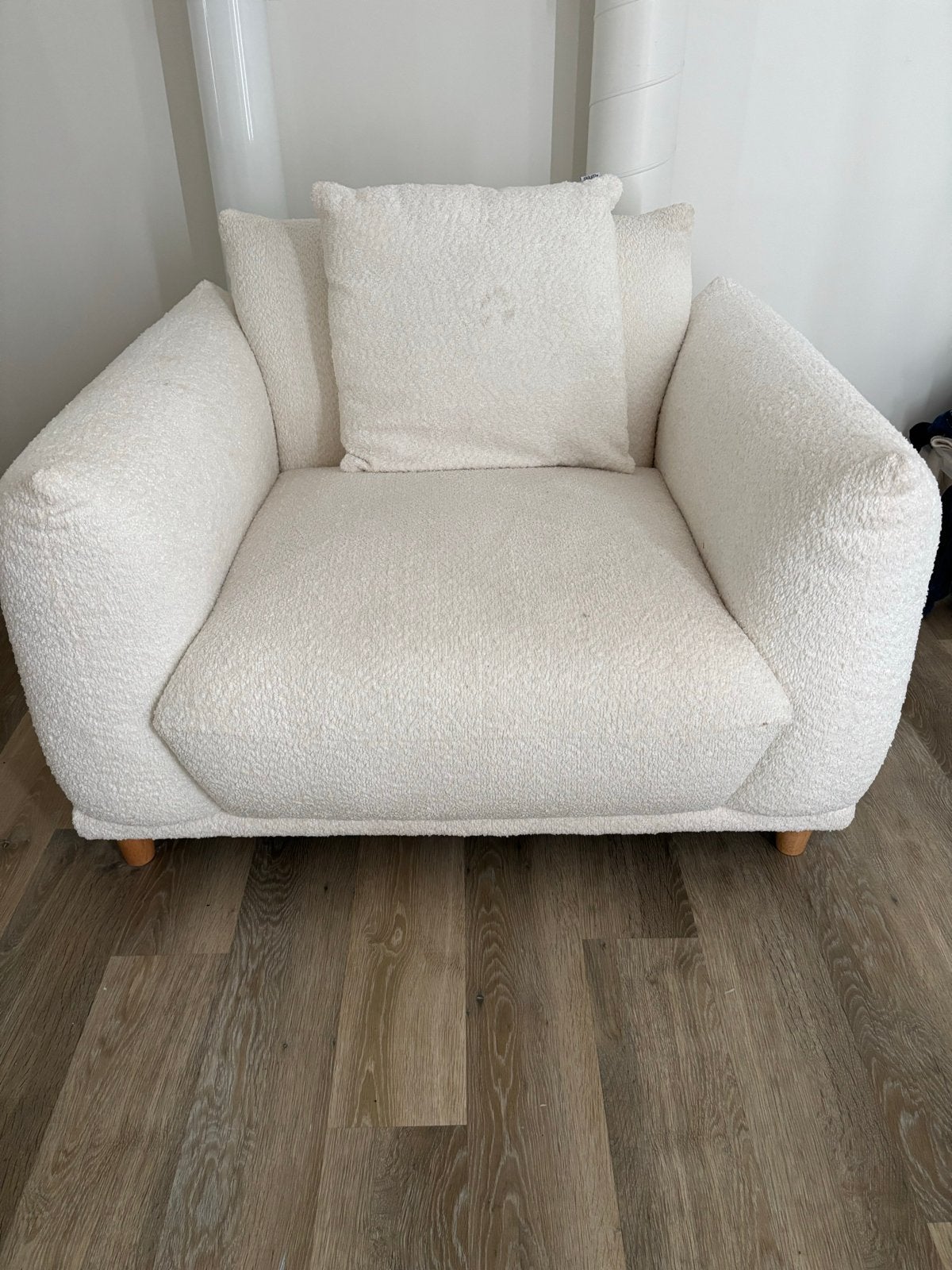 Teddy fauteuil Sklum, pluizig, 100x80x75cm, Ophalen of Verzenden, Zo goed als nieuw, Hout, 75 tot 100 cm