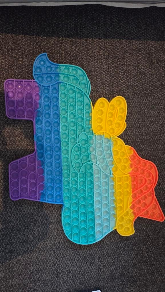 Grote Unicorn Pop It Fidget Toy - Regenboog Eenhoorn, Ophalen of Verzenden, Jongen of Meisje