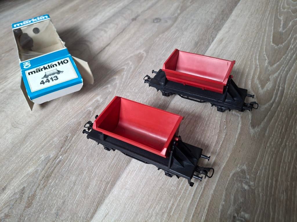 Marklïn HO 4413 kiepwagons DB, Hobby en Vrije tijd, Modeltreinen | H0, Wisselstroom, Gebruikt, Wagon, Ophalen of Verzenden
