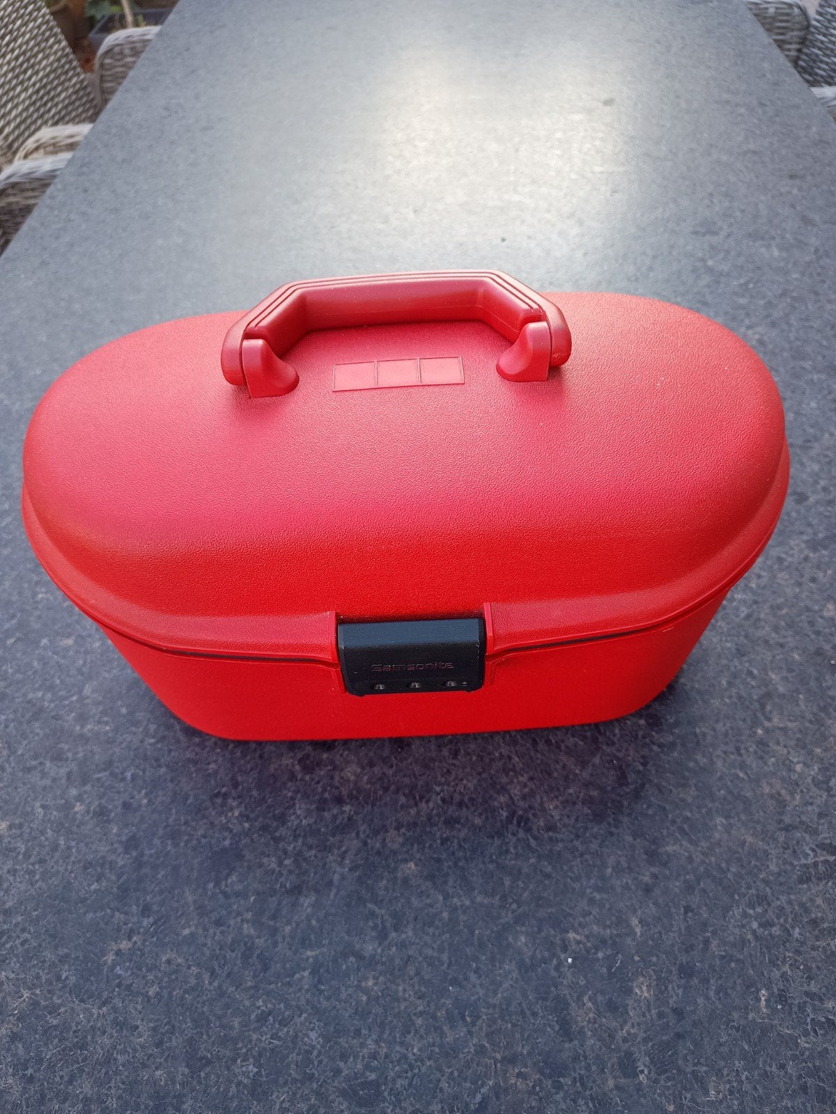 Degelijke mooie Samsonite beauty case, Ophalen, Zo goed als nieuw, Rood, Hardcase