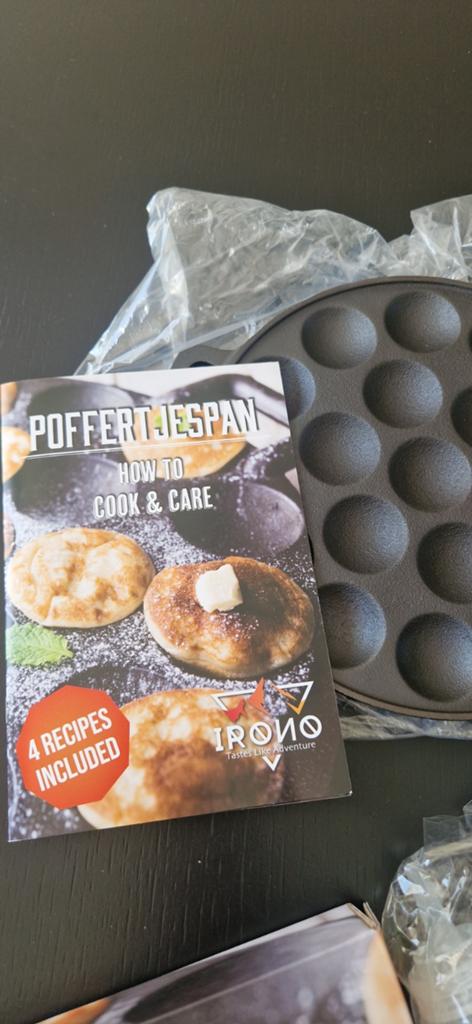 Poffertjespan - 19 holtes - Gietijzer - Nieuw, Overige typen, Nieuw, Ophalen of Verzenden, Zwart