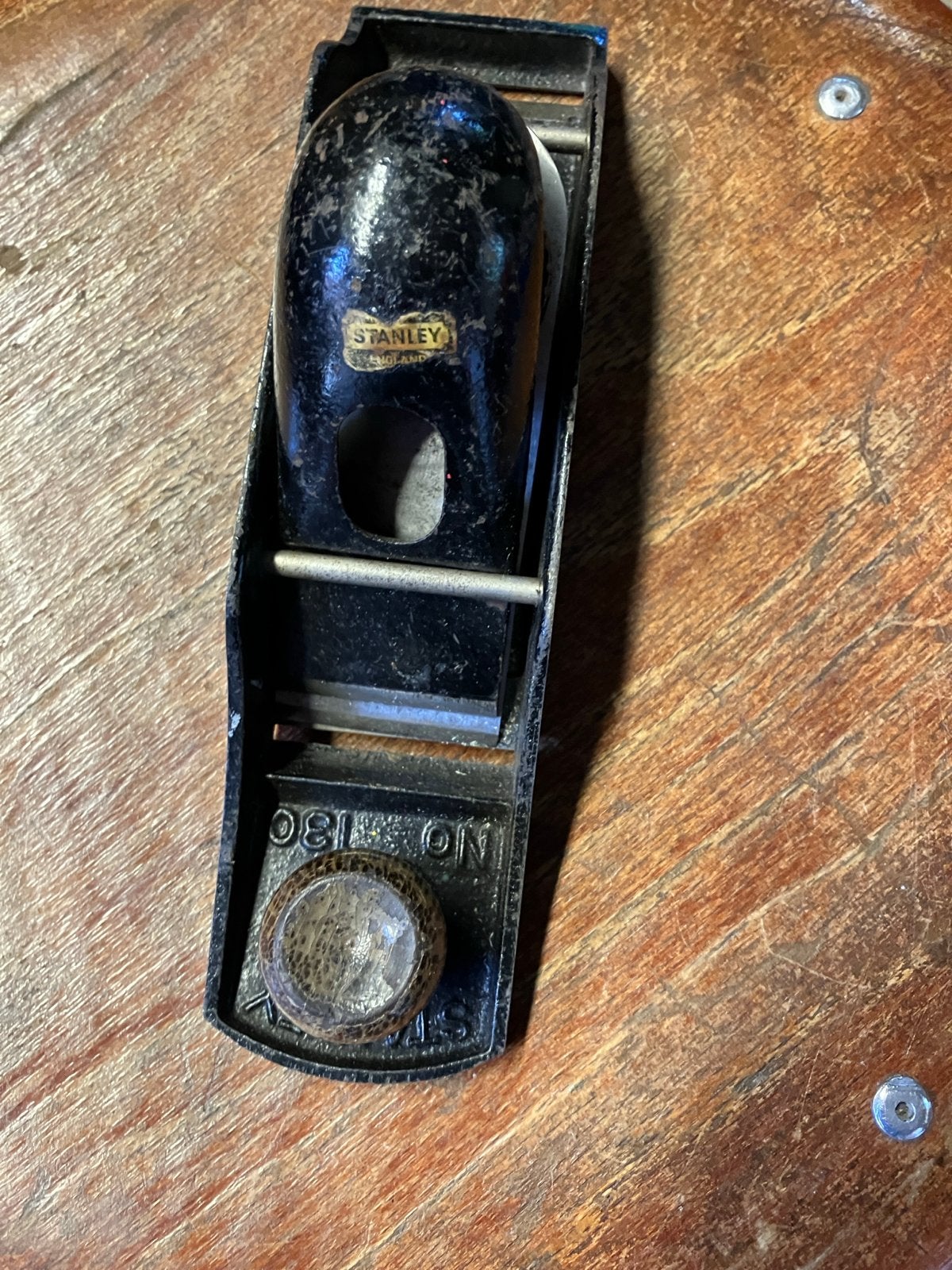 Vintage Stanley No. 130 Duplex Blok Schaaf - Made in England, Ophalen of Verzenden, Gebruikt