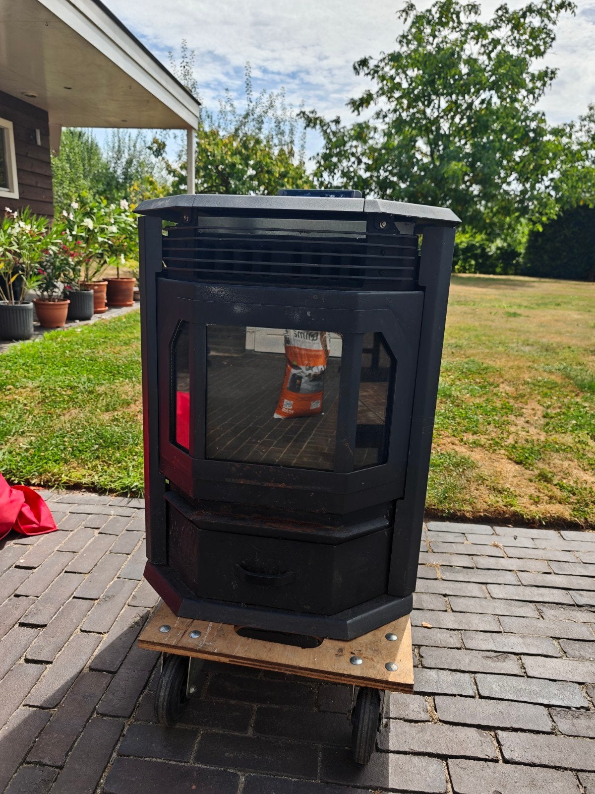 Mooie JustFire Pelletkachel, Ophalen, Gebruikt, Overige brandstoffen, Pelletkachel