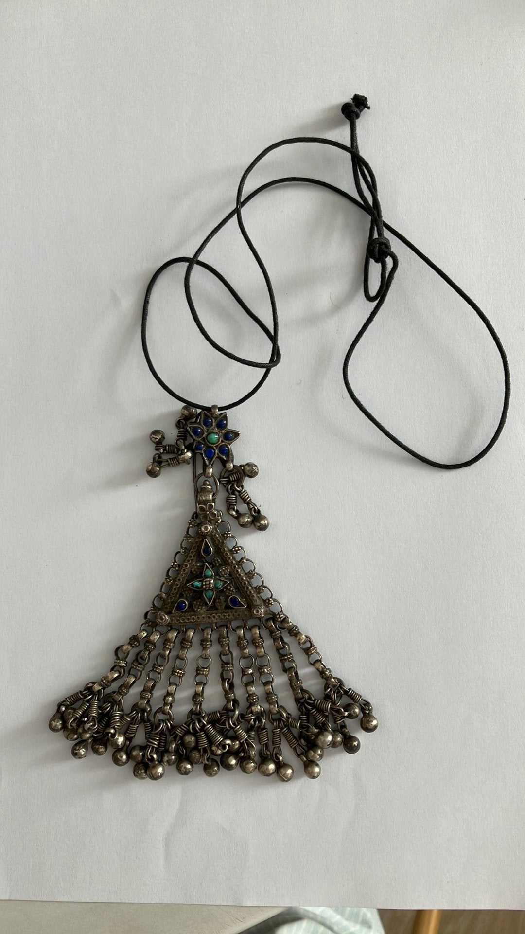 authentieke Kuchi tribal amulet-hanger,, Ophalen of Verzenden, Zo goed als nieuw, Zwart, Overige materialen