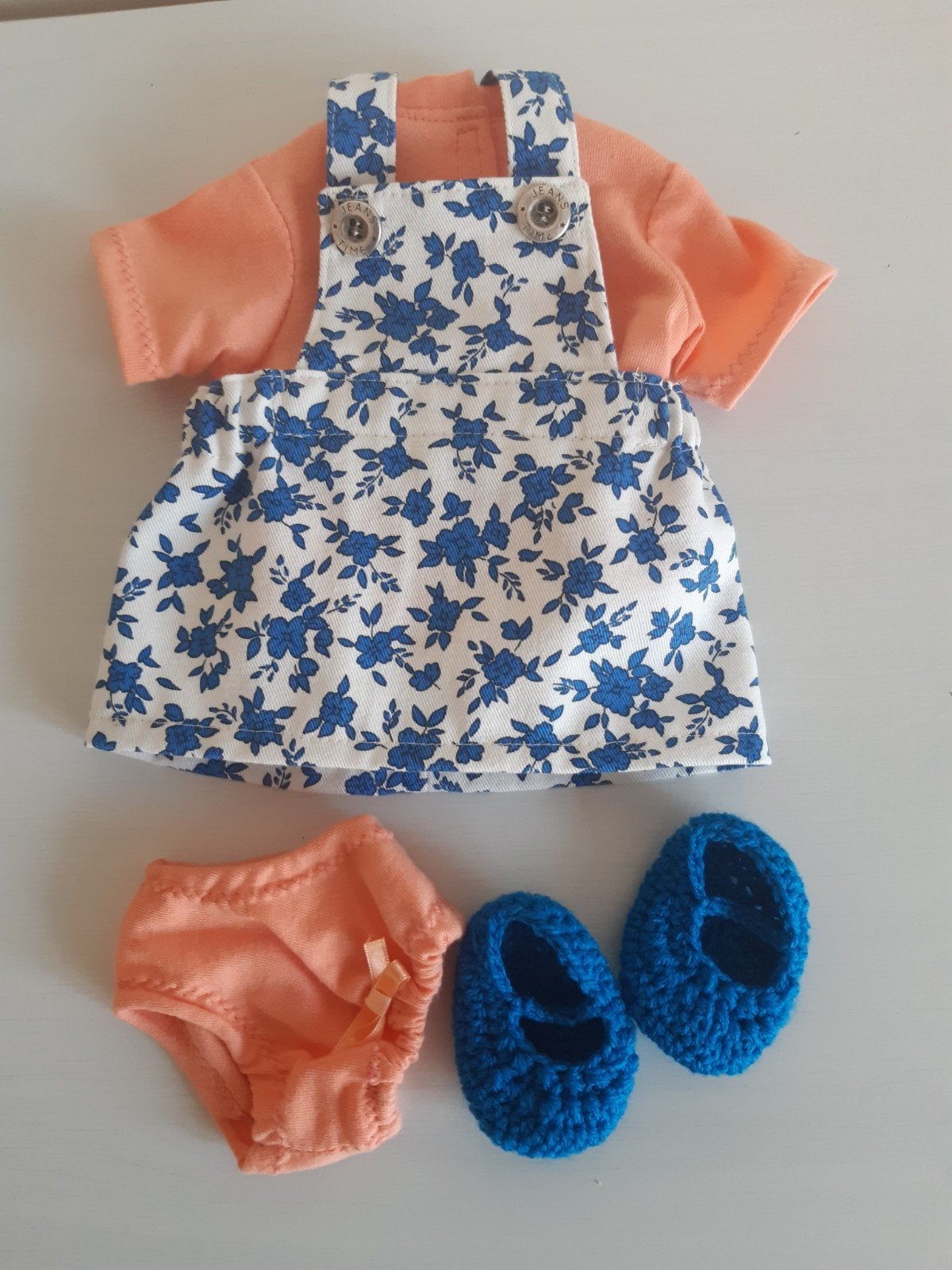 Tuinrokje met shirtje, onderbroekje, slofjes Babyborn 43 cm, Ophalen of Verzenden, Nieuw, Babypop