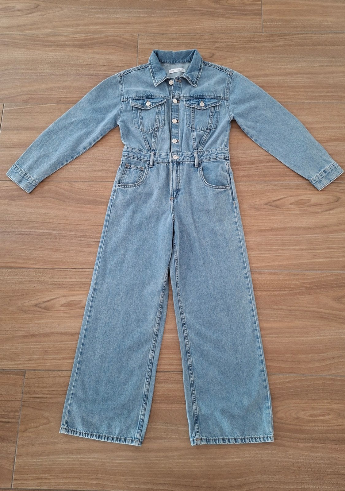 Spijker jumpsuit Zara maat 164, Kleding | Dames, Jumpsuits, Blauw, Zara, Ophalen of Verzenden, Zo goed als nieuw