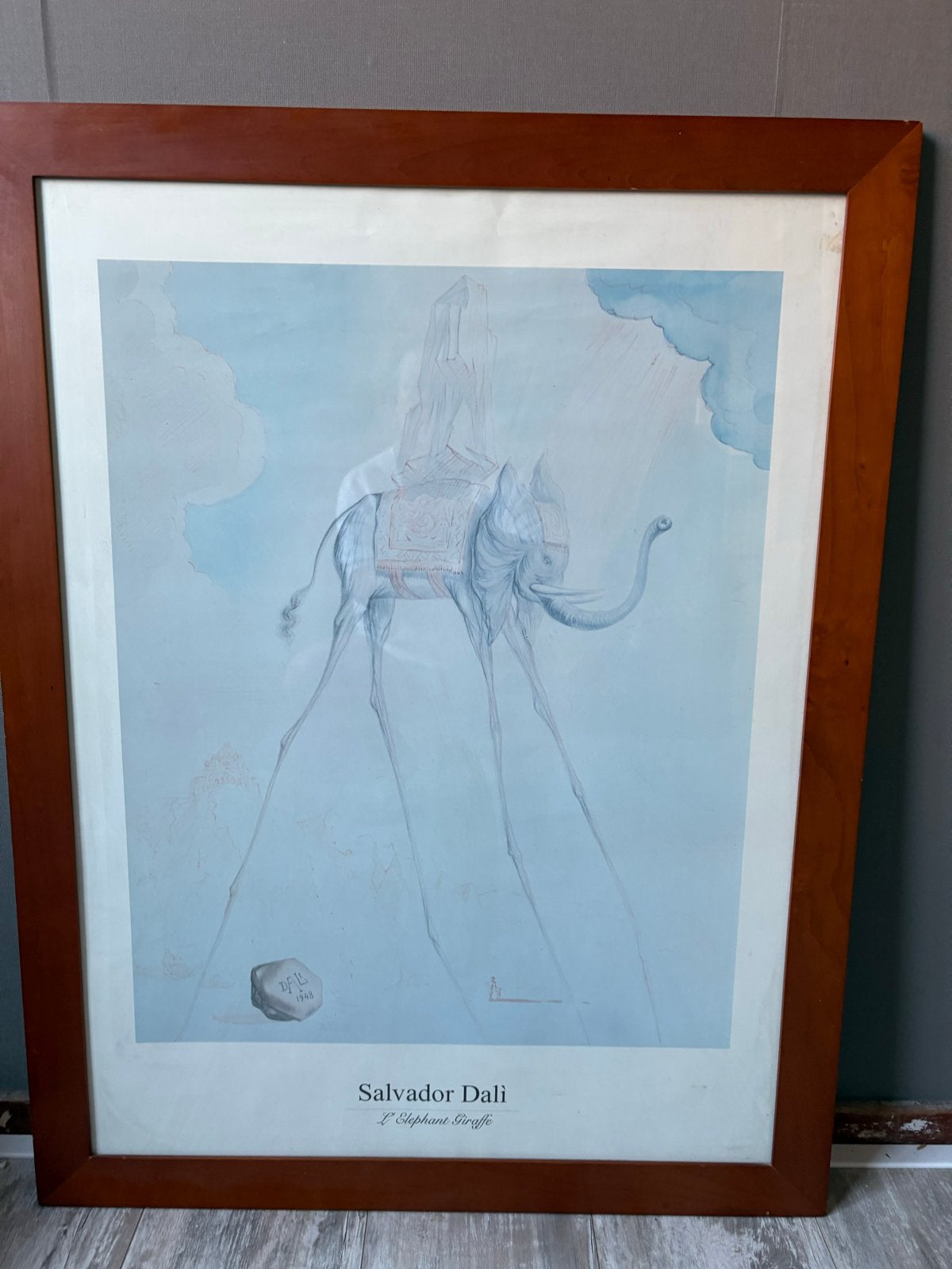 Salvador Dalí - L'Éléphant de Combat (De Vechtende Olifant), Ophalen, Papier/karton, Print, Dieren