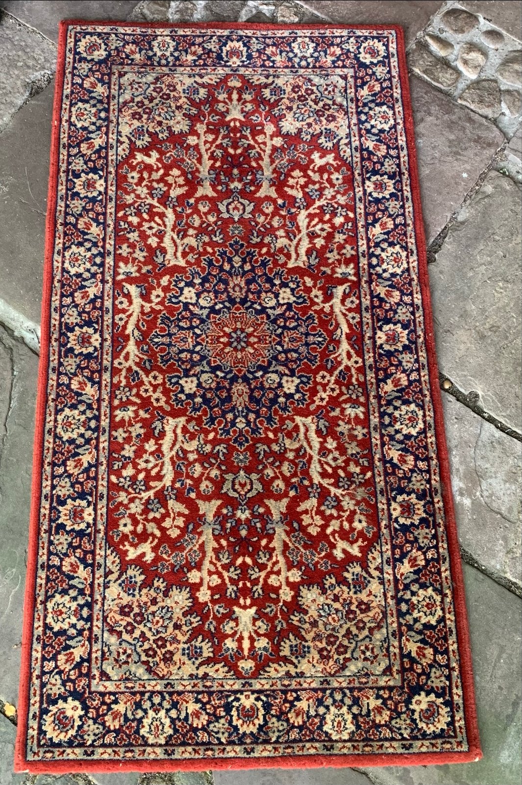 Prachtig Perzisch tapijt van 100% zuiver scheerwol, Huis en Inrichting, Gebruikt, 100 tot 150 cm, Rechthoekig, Rood