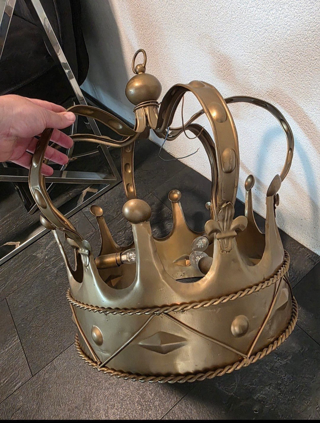 Eric Kuster Kroon Hanglamp met Lampen, Gebruikt, E14 (klein), Ophalen of Verzenden, Metaal