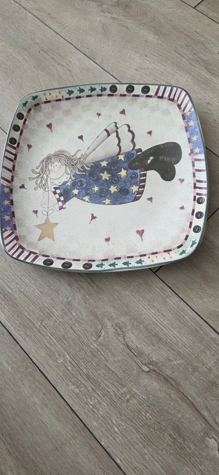 Kerst Porcelana Real Brasil servies met engel design, Ophalen of Verzenden, Zo goed als nieuw, Keramiek, Overige stijlen