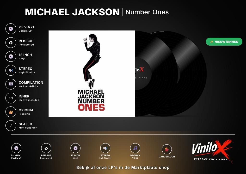 Michael Jackson – Number Ones | 2LP, Ophalen of Verzenden, Nieuw in verpakking, Poprock, 12 inch