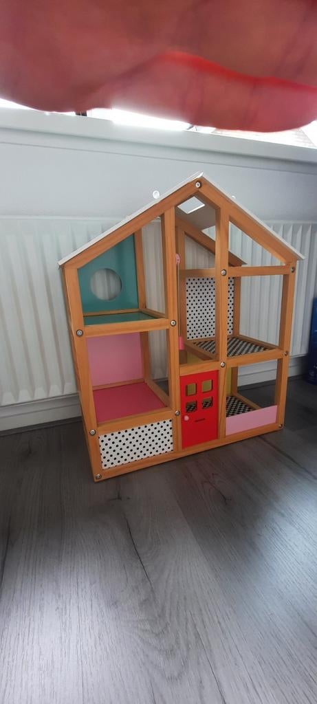 Poppenhuis met veel extra's zie foto, Ophalen, Gebruikt, Poppenhuis